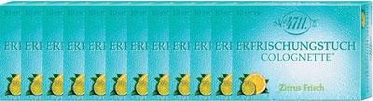 4711 COLOGNETTE REFRESHING LEMON VERFRISSINGSDOEKJES TRAY 12 X 10 STUKS