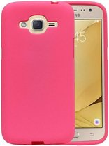 Sand Look TPU Hoesje voor Galaxy J2 2016 J210F Roze