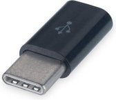 USB-C Adapter - Micro USB naar USB-C - Zwart
