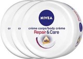 Nivea Creme Body Care and Repair - Sos Body Creme 3x300ml Voordeelverpakking