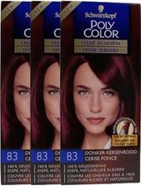 Poly Color Haarverf Creme - 83 Donker Kersenrood