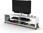 Kipp TV meubel (Okkernoot-Wit)