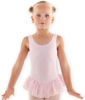 Dancer Dancewear Balletpakje Ballerina met rokje Meisjes - Roze - Maat 116/122 – 8 Jaar