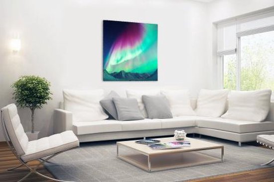 Fraai aurores boréales Aluminium 120x80 cm - Tirage photo sur Aluminium (décoration murale en métal)