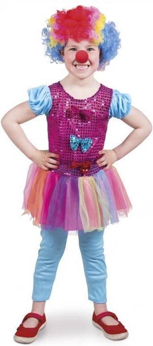 Folat Clown Girl 2 delig 6-8 jaar Carnaval kostuum Carnaval accessoires