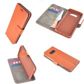 Lichtbruin Effen Wallet Bookcase Hoesje Samsung Galaxy S8