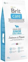 Brit Care Grain Free Junior Large Breed Salmon & Potato 12 kg - Hond