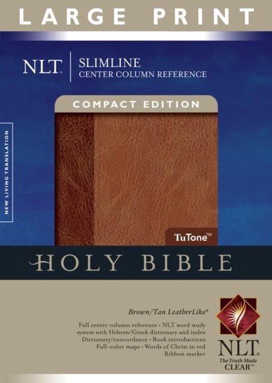 NLT Slimline Center Column Reference Bible, Compact Edition