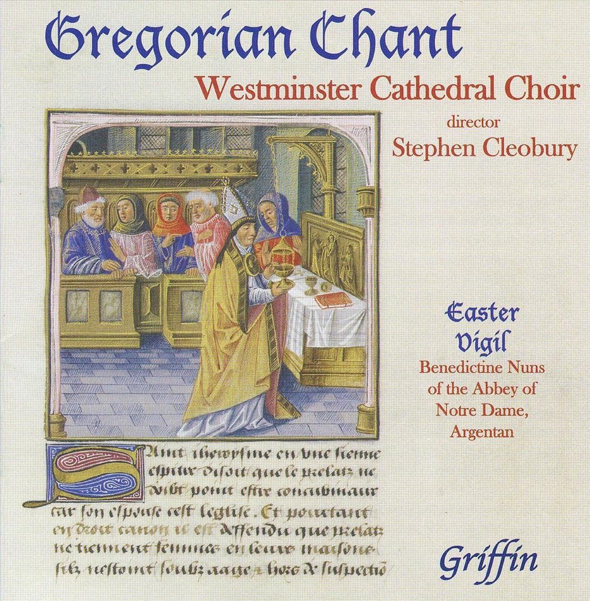 Beneditine Nuns Notre Dame - Gregorian Chants From Westminster