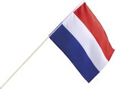24 stuks: Polyester zwaaivlag - Nederland - 30x45cm / 76cm