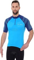 Brubeck Wielren Kleding Wielershirt - Naadloos Fietsshirt Unisex Model – Azuurblauw/Blauw - XL