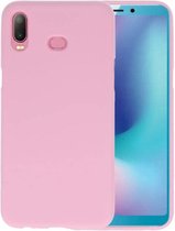 Hoesje Geschikt voor de Samsung Galaxy A6s - Backcover Color Telefoonhoesje - Roze