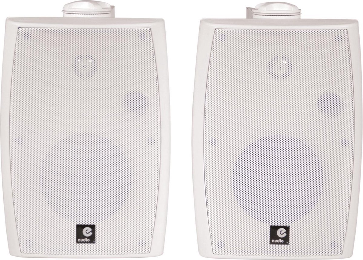 E-Audio 120 Watt Actieve Luidspreker set Wit met Bluetooth 4.0