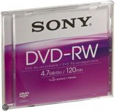 Sony DVD RW 4.7GB 120 min. (her)schrijfbare DVD's