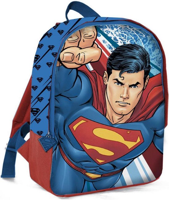 Superman DC Comics - Rugzak 31 cm hoog - blauw en rood | bol.com