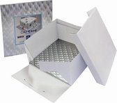 PME Cake Box & Square Cake Board (12mm) 25x25x15 cm