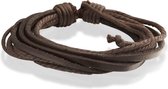 Montebello Armband Semele - 316L Staal - Leer - 12mm - ∅21cm