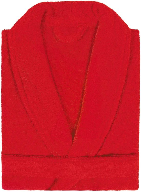 Peignoir Tissu éponge col châle Uni Alpha Red Taille L - 1 pcs