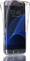 Hoesje geschikt voor Samsung Galaxy S7 Edge - Volledige 360 Graden Bescherming (Voor en Achterkant) Edged Siliconen Gel TPU Case Screenprotector Transparant Cover Hoesje - (0.5mm)