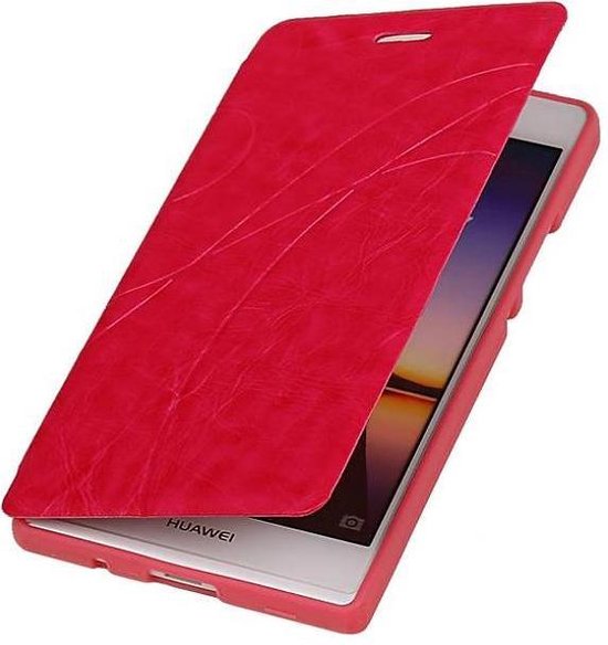 Gedetailleerd Leidingen geduldig Easy TPU Booktype hoesje voor Huawei Ascend P6 Roze | bol.com