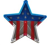 Kunststof wand decoratie ster van vlag Amerika/USA 45 cm - Feestartikelen en versieringen