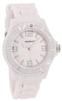 OOZOO Timepieces - Oud roze horloge met oud roze rubber band - JR220