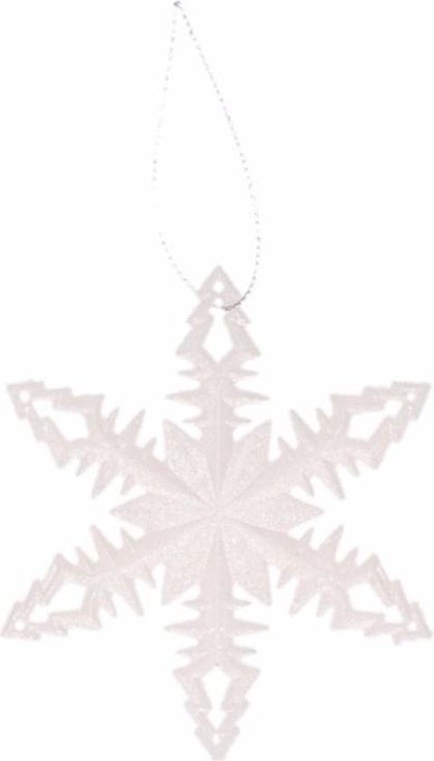 oortelefoon Armoedig bijtend Kerstboom decoratie witte sneeuwvlok 10 cm type 2 | bol.com