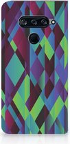Stand Case LG V40 Thinq Abstract Green Blue