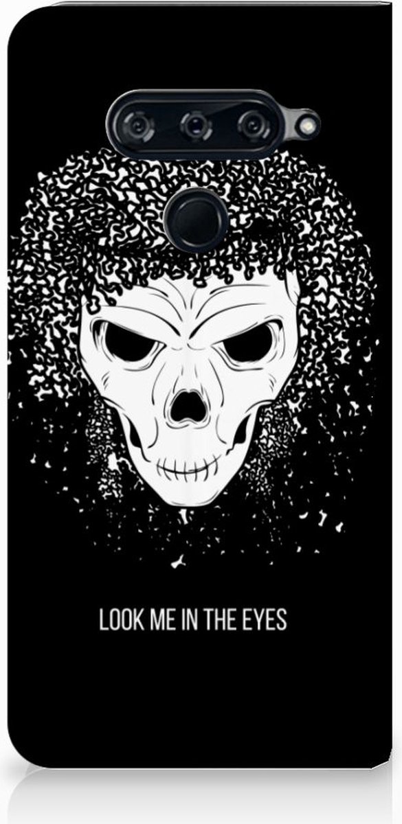 Mobiel BookCase LG V40 Thinq Skull Hair