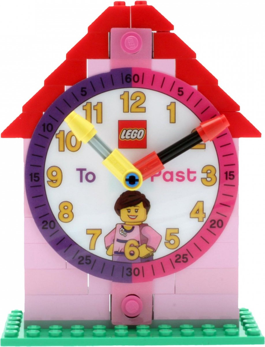 LEGO Time-Teacher Girl-minifiguur horloge & klok - 9005039