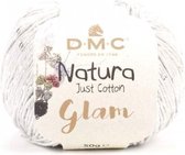 D.M.C. Natura Glam lichtgrijs [ Zilver ] 121 Just Cotton PAK MET 10 BOLLEN a 50 GRAM.