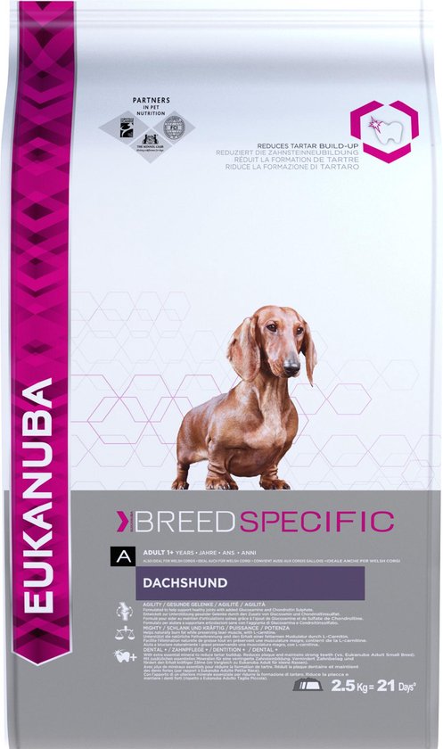 Eukanuba Dachshund/Teckel - Breed Specific - Kip - Hondenvoer - 2.5 kg