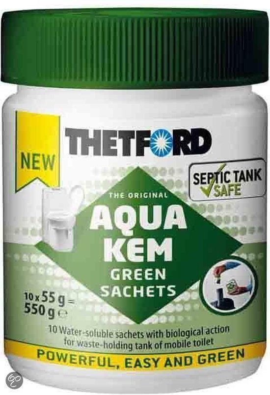 bol.com | Thetford Aqua Kem Green Sachets - 10 Stuks