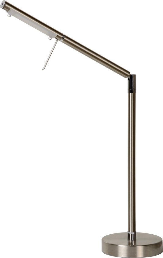 man slijtage long Lucide BERGAMO - Bureaulamp - LED Dimb. - 1x6W 3000K - Mat chroom | bol.com