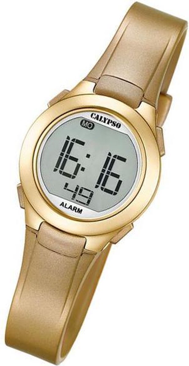 Montre Casio Femme Calypso Digital Crush Montre Femme Cadran Digital Bracelet Doré-K5677/3 Montre Pour Femme Homme