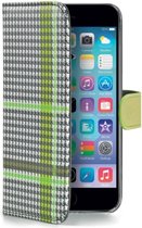 Celly - Pied de Poule wallet case - iPhone 6 - groen