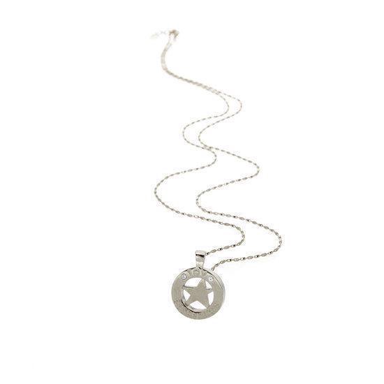 TOV Essentials Medaillon Small Necklace - Ketting - zilverkleur - 85 cm -  Ster bedel | bol.com