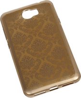 Goud Brocant TPU back case cover cover voor Huawei Y6 II Compact