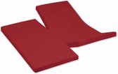 Damai - Hoeslaken dubbele split (tot 35 cm) - Katoen - 180 x 210 cm - Red