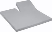 Damai - Hoeslaken split (tot 35 cm) - Katoen - 180 x 200 cm - Light grey