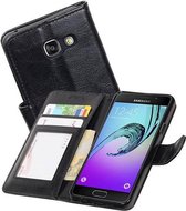 Samsung Galaxy A3 2016 Portemonnee Hoesje Booktype Wallet Case Zwart