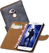 Hagedis Bookstyle Wallet Case Hoesjes Geschikt voor Huawei Honor 6 A Grijs