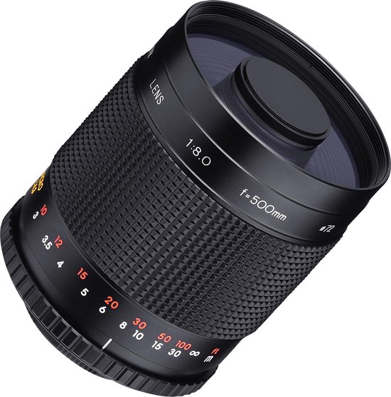 Walimex pro 500mm 1:6,3 DSLR Spiegel-Teleobjektiv für Canon RF Objektivbajonett weiß 4056929229318