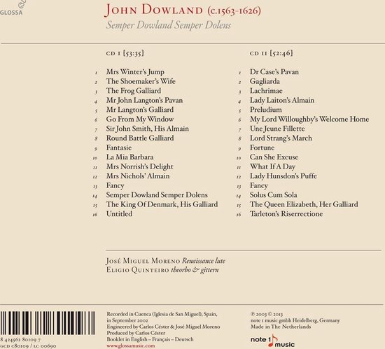 Semper Dowland, Semper Dolens