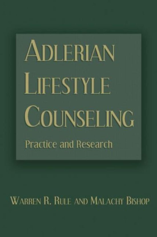 Adlerian Lifestyle Counseling - cover