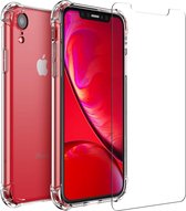 iPhone Xr Anti Shock hoesje - Hybride Back Cover + Tempered Glass Screenprotector - Epicmobile