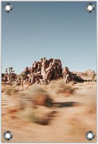 Tuinposter –Rotsen in de Woestijn– 40x60cm Foto op Tuinposter (wanddecoratie voor buiten en binnen)