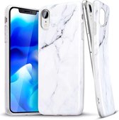 ESR Backcase Hoesje Marble iPhone XR - Wit