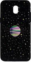 ADEL Siliconen Back Cover Softcase Hoesje Geschikt voor Samsung Galaxy J3 (2017) - Heelal Universum