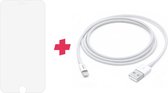 Bundel: iPhone XS Max screenprotector + Lightning kabel 1 meter